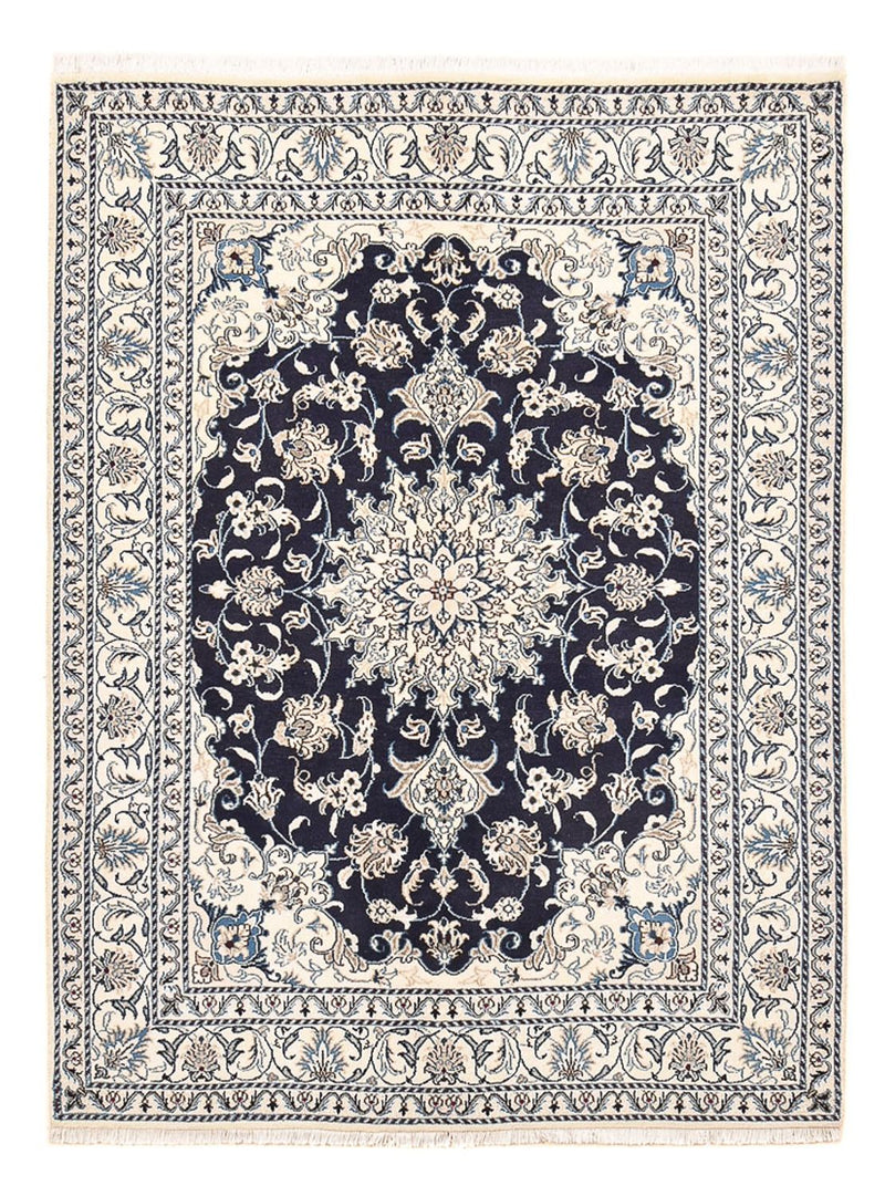 Persisk tæppe - Nain - 198 x 149 cm - mørkeblå