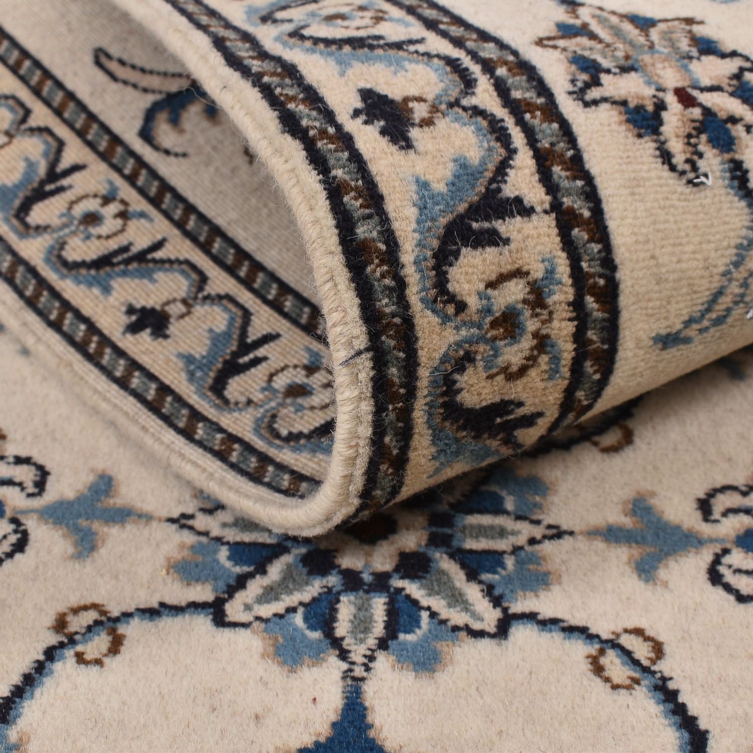Løber Persisk tæppe - Nain - 297 x 79 cm - beige