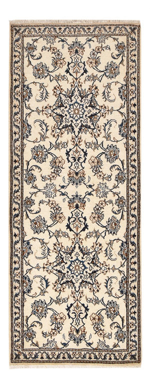 Løber Persisk tæppe - Nain - 205 x 79 cm - beige