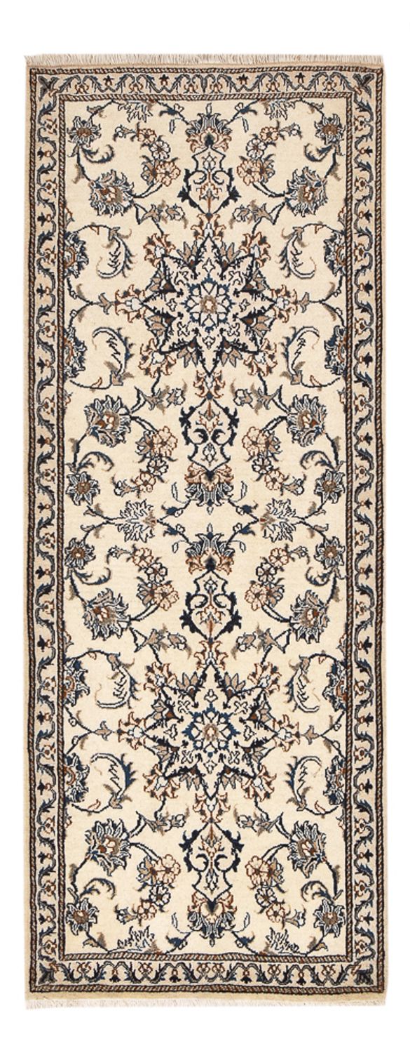 Løber Persisk tæppe - Nain - 205 x 79 cm - beige
