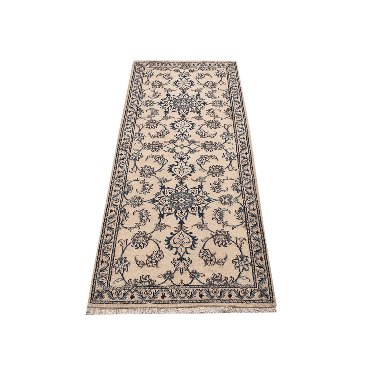 Løber Persisk tæppe - Nain - 201 x 77 cm - beige