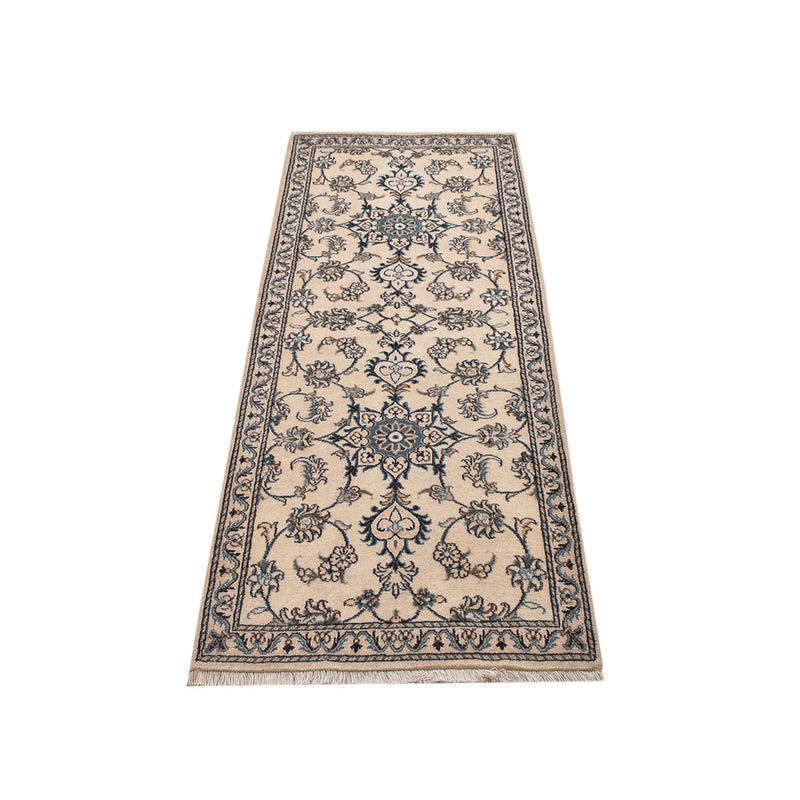 Løber Persisk tæppe - Nain - 201 x 77 cm - beige