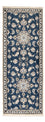 Løber Persisk tæppe - Nain - 195 x 77 cm - havblå