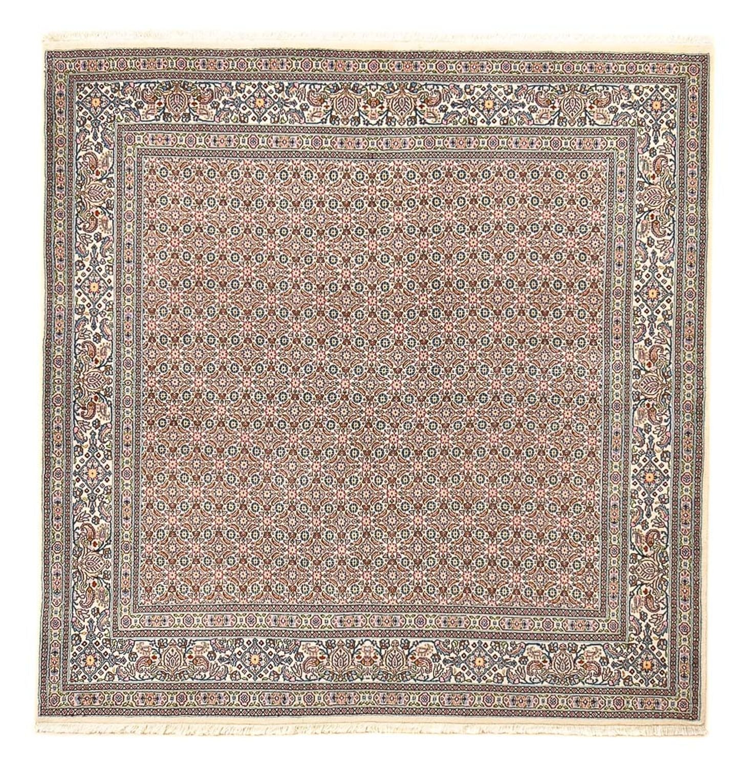 Persisk tæppe - Classic firkantet  - 200 x 200 cm - lys brun