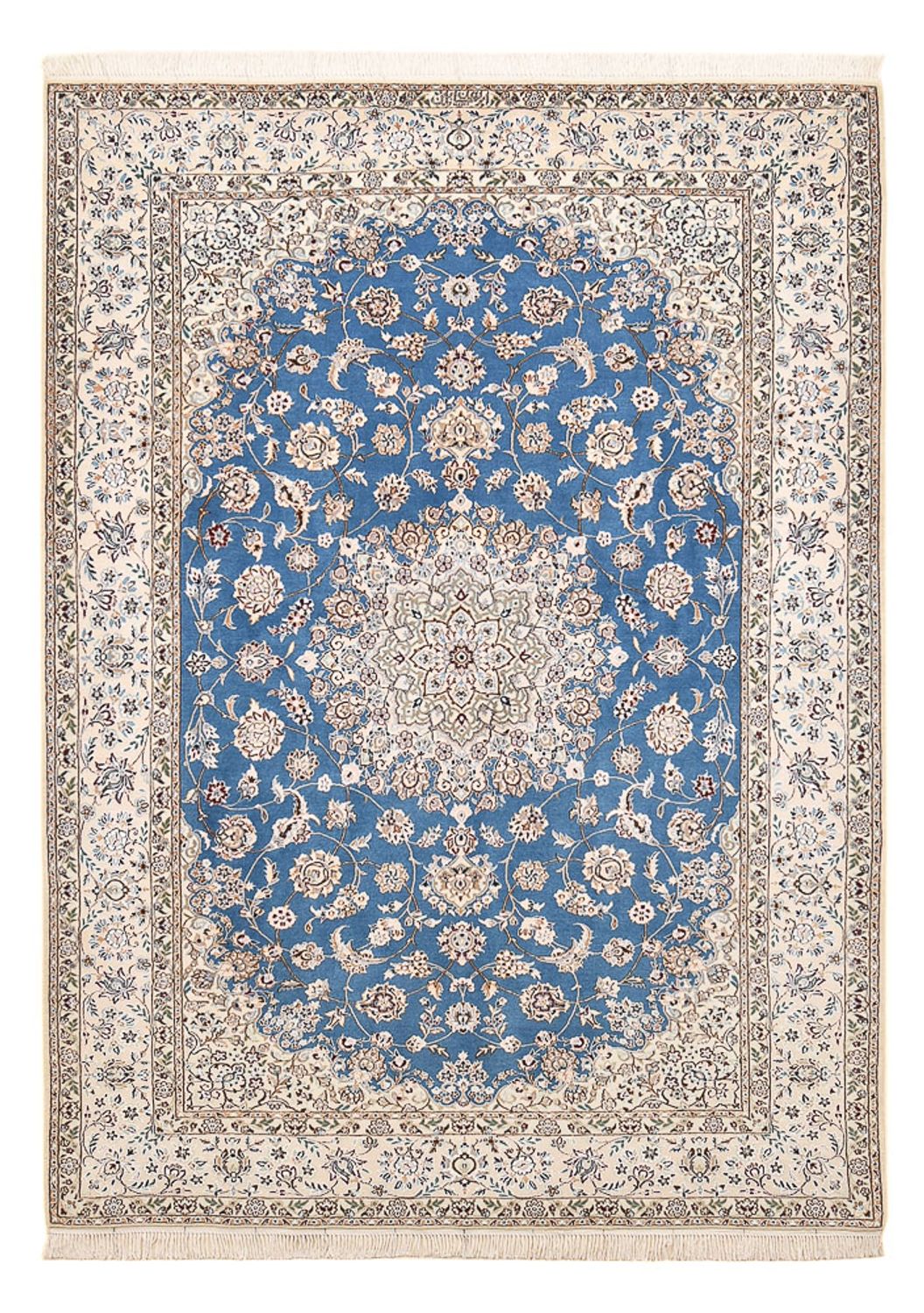 Persisk tæppe - Nain - Premium - 221 x 159 cm - blå