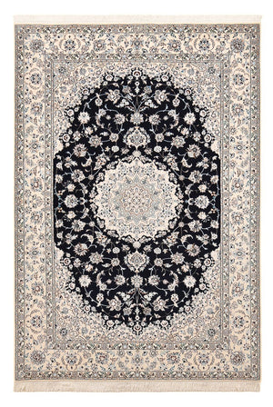 Persisk tæppe - Nain - Premium - 237 x 158 cm - mørkeblå
