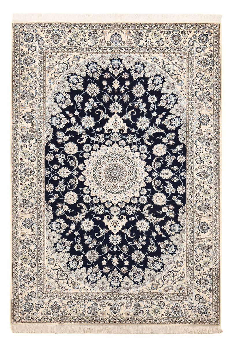 Persisk tæppe - Nain - Premium - 245 x 165 cm - mørkeblå