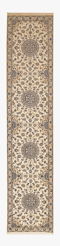Løber Persisk tæppe - Nain - Premium - 403 x 87 cm - beige