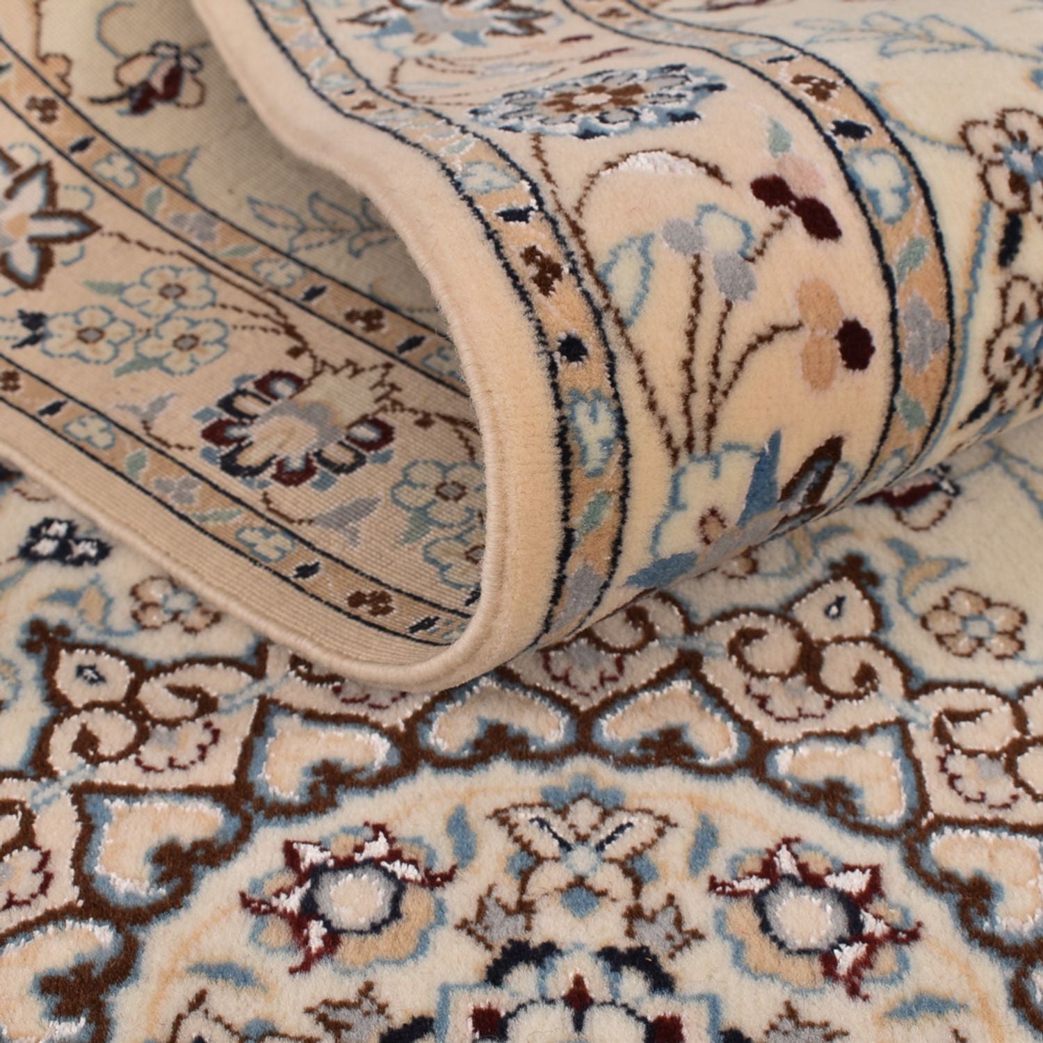 Løber Persisk tæppe - Nain - Premium - 403 x 87 cm - beige