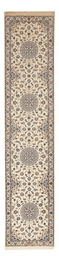 Løber Persisk tæppe - Nain - Premium - 397 x 87 cm - beige