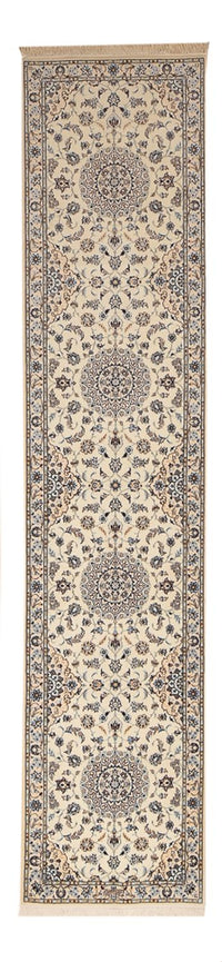 Løber Persisk tæppe - Nain - Premium - 397 x 87 cm - beige
