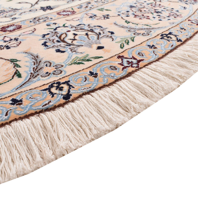 Persisk tæppe - Nain - Premium rundt  - 252 x 252 cm - creme