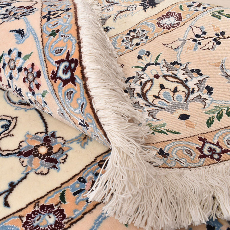 Persisk tæppe - Nain - Premium rundt  - 252 x 252 cm - creme