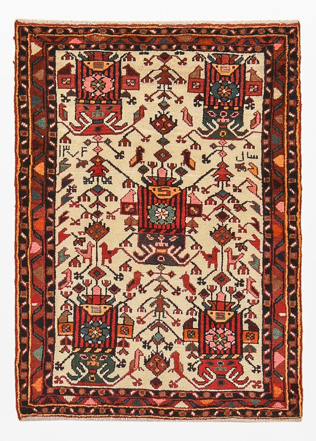 Persisk tæppe - Nomadisk - 123 x 88 cm - flerfarvet