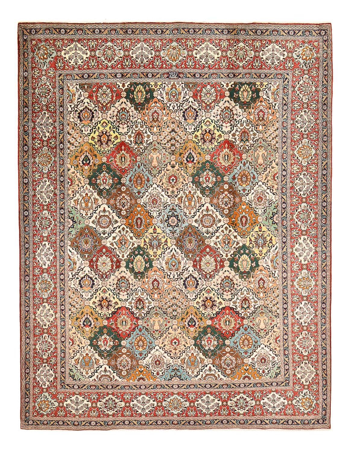 Persisk tæppe - Tabriz - 390 x 293 cm - flerfarvet