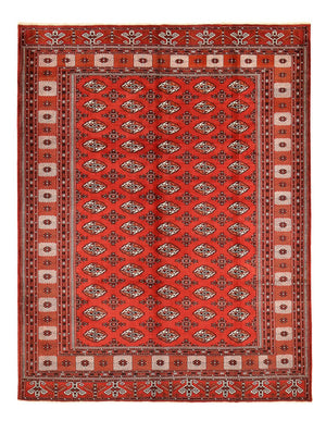 Turkaman-tæppe - 378 x 295 cm - rød