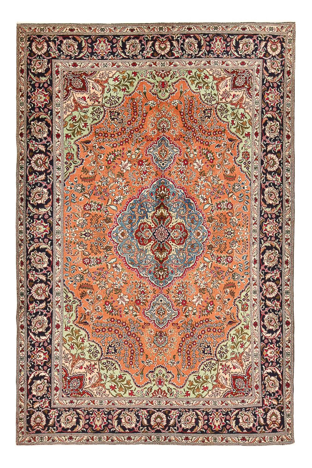 Persisk tæppe - Tabriz - 307 x 198 cm - lysrød