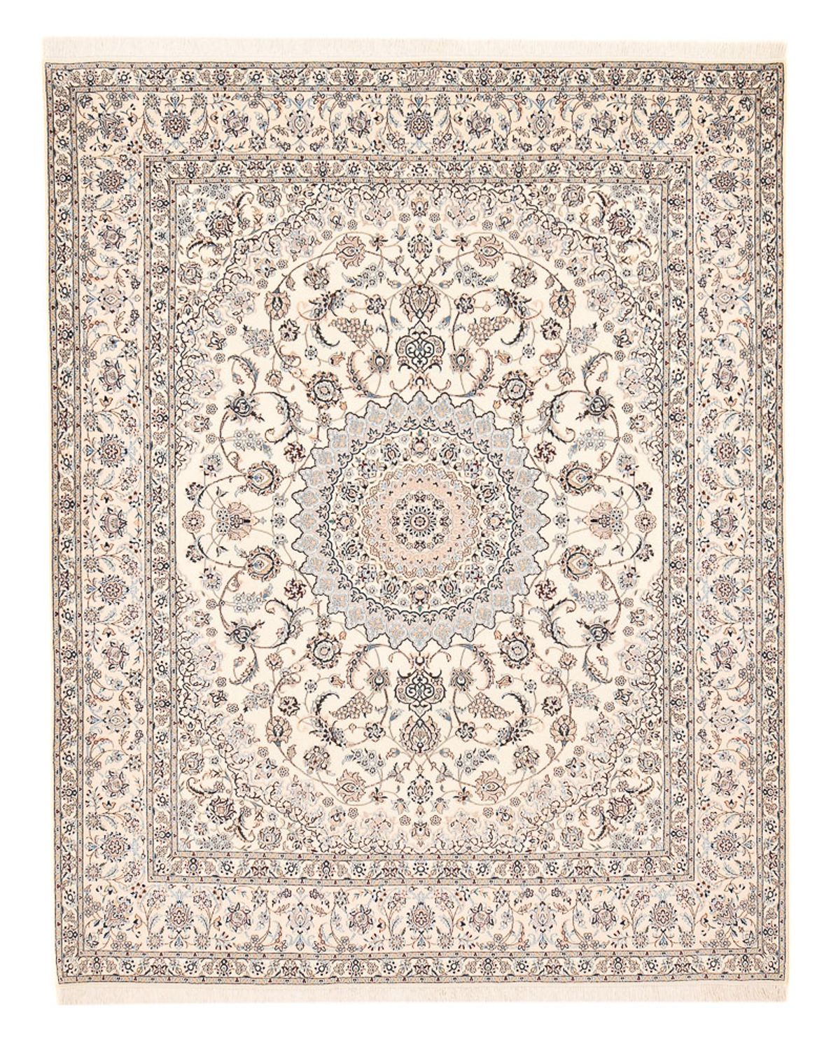 Persisk tæppe - Nain - Premium - 313 x 251 cm - hvid