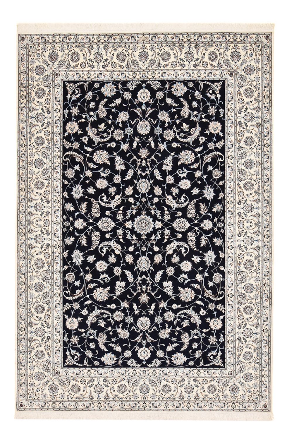 Persisk tæppe - Nain - Premium - 310 x 210 cm - mørkeblå