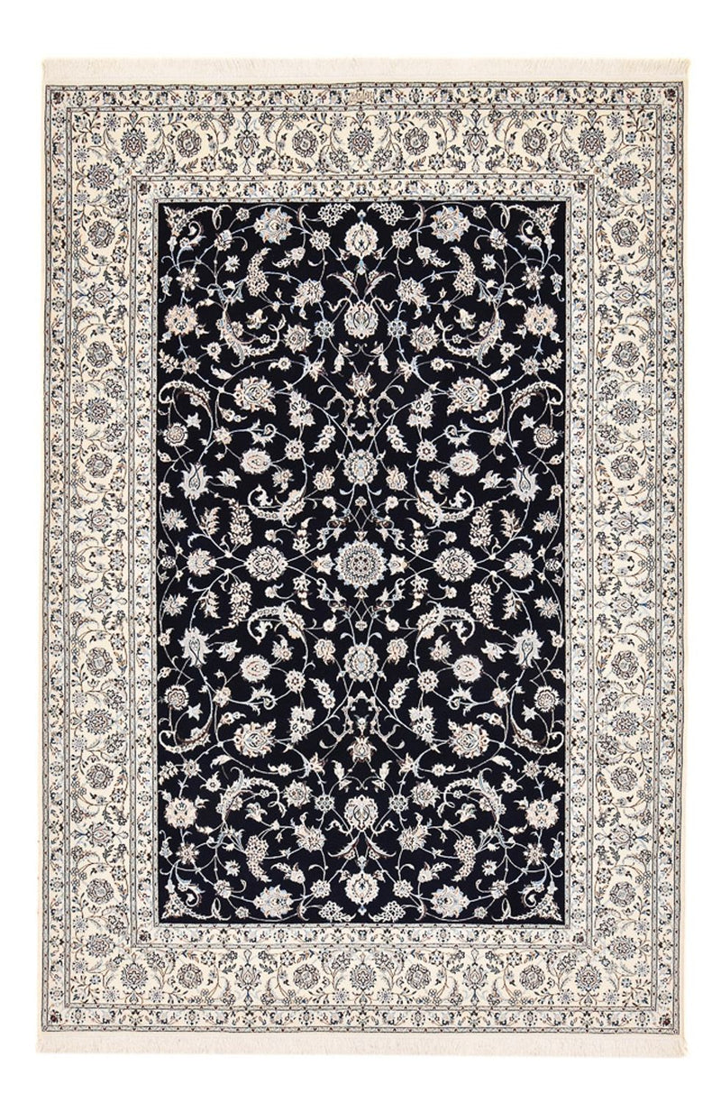 Persisk tæppe - Nain - Premium - 310 x 210 cm - mørkeblå