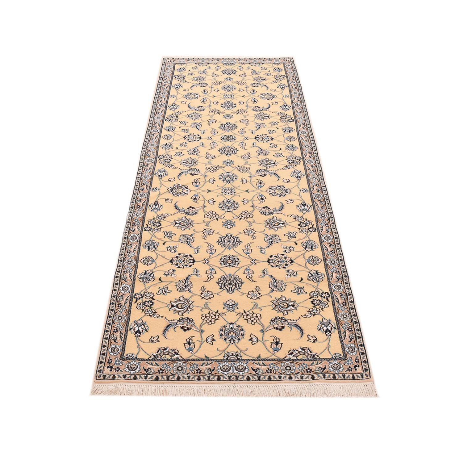 Løber Persisk tæppe - Nain - Royal - 269 x 88 cm - lys beige