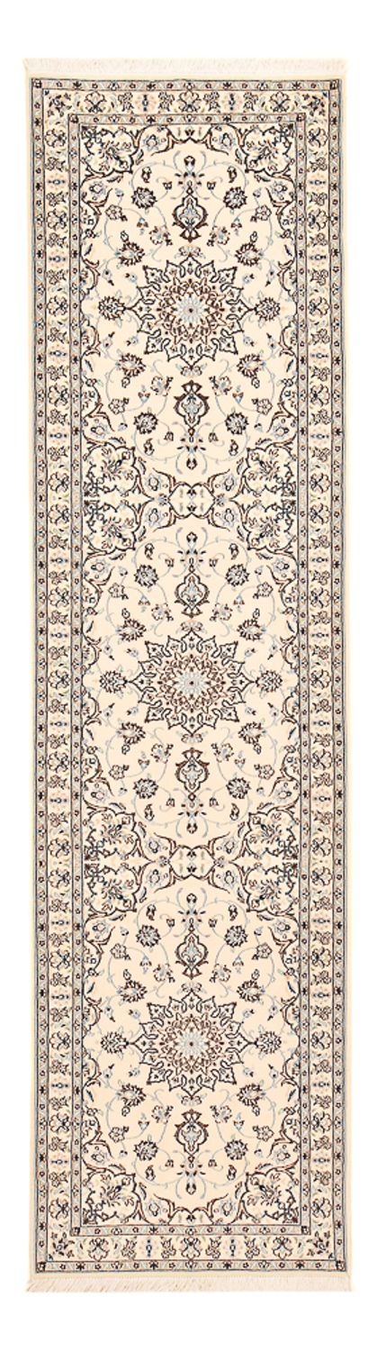 Løber Persisk tæppe - Nain - Royal - 348 x 89 cm - hvid