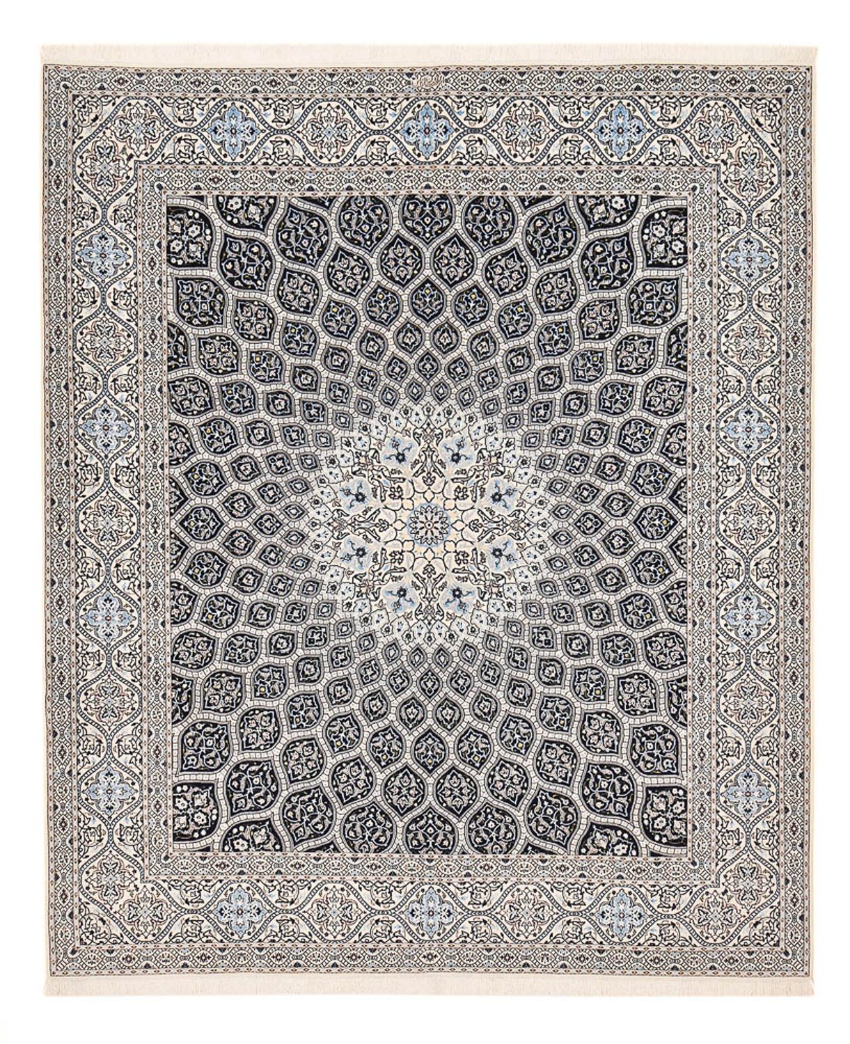 Persisk tæppe - Nain - Premium - 307 x 262 cm - mørkegrå