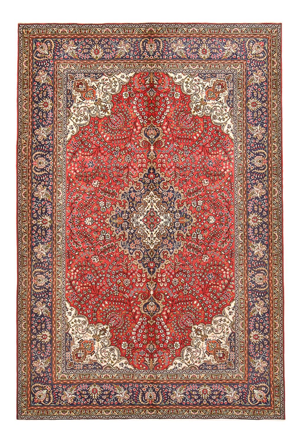 Persisk tæppe - Tabriz - 295 x 198 cm - rød