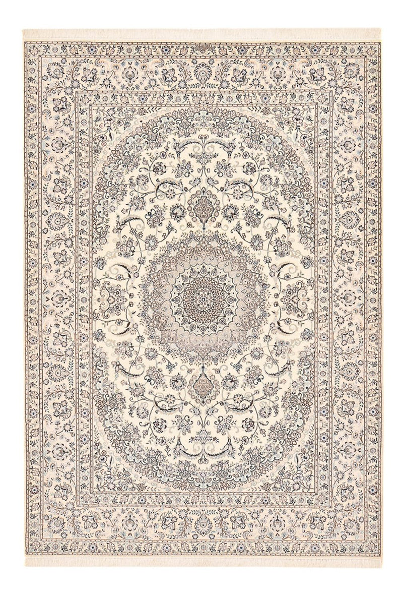Persisk tæppe - Nain - Premium - 302 x 210 cm - hvid