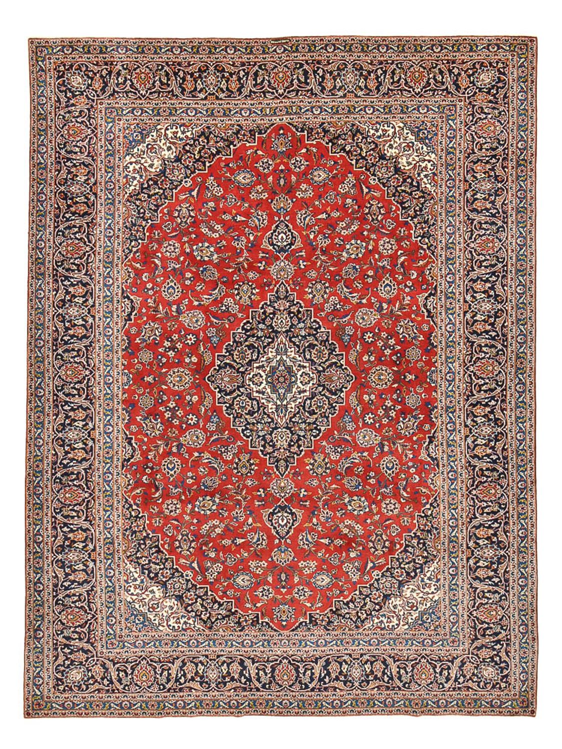 Persisk tæppe - Keshan - 397 x 297 cm - rød