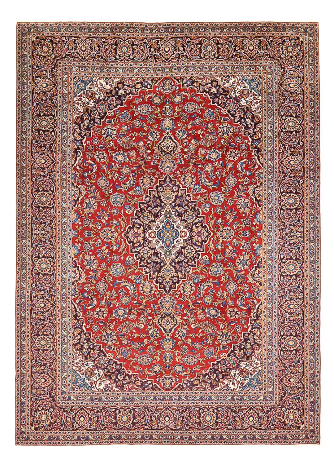 Persisk tæppe - Keshan - 430 x 310 cm - rød