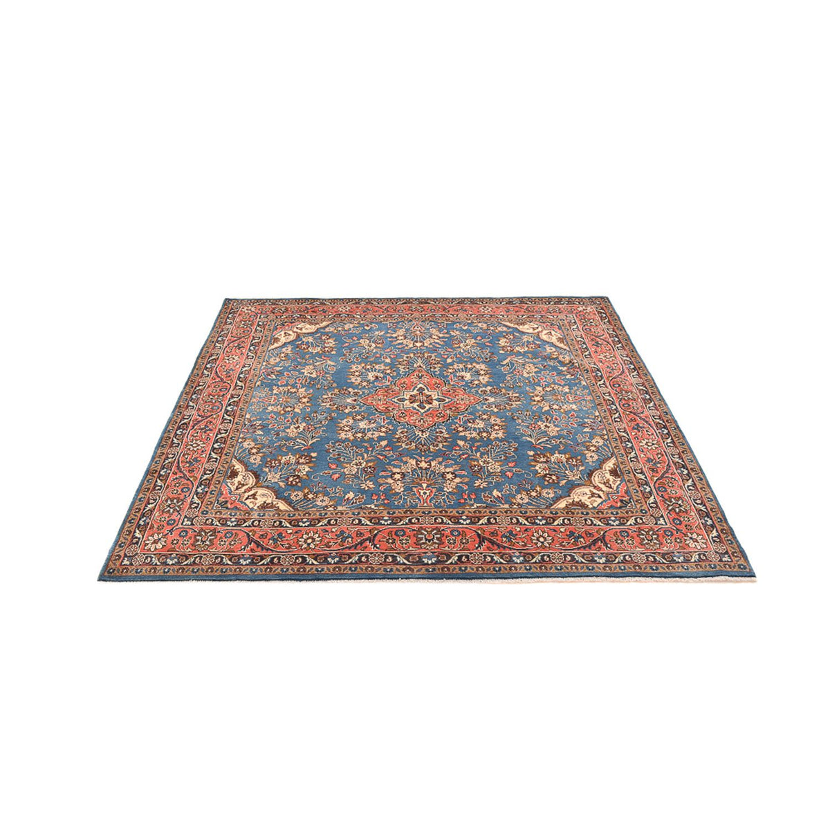 Persisk tæppe - Nomadisk firkantet  - 200 x 207 cm - blå