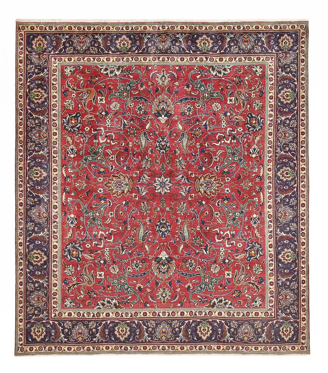 Persisk tæppe - Tabriz særlig form  - 348 x 307 cm - rød