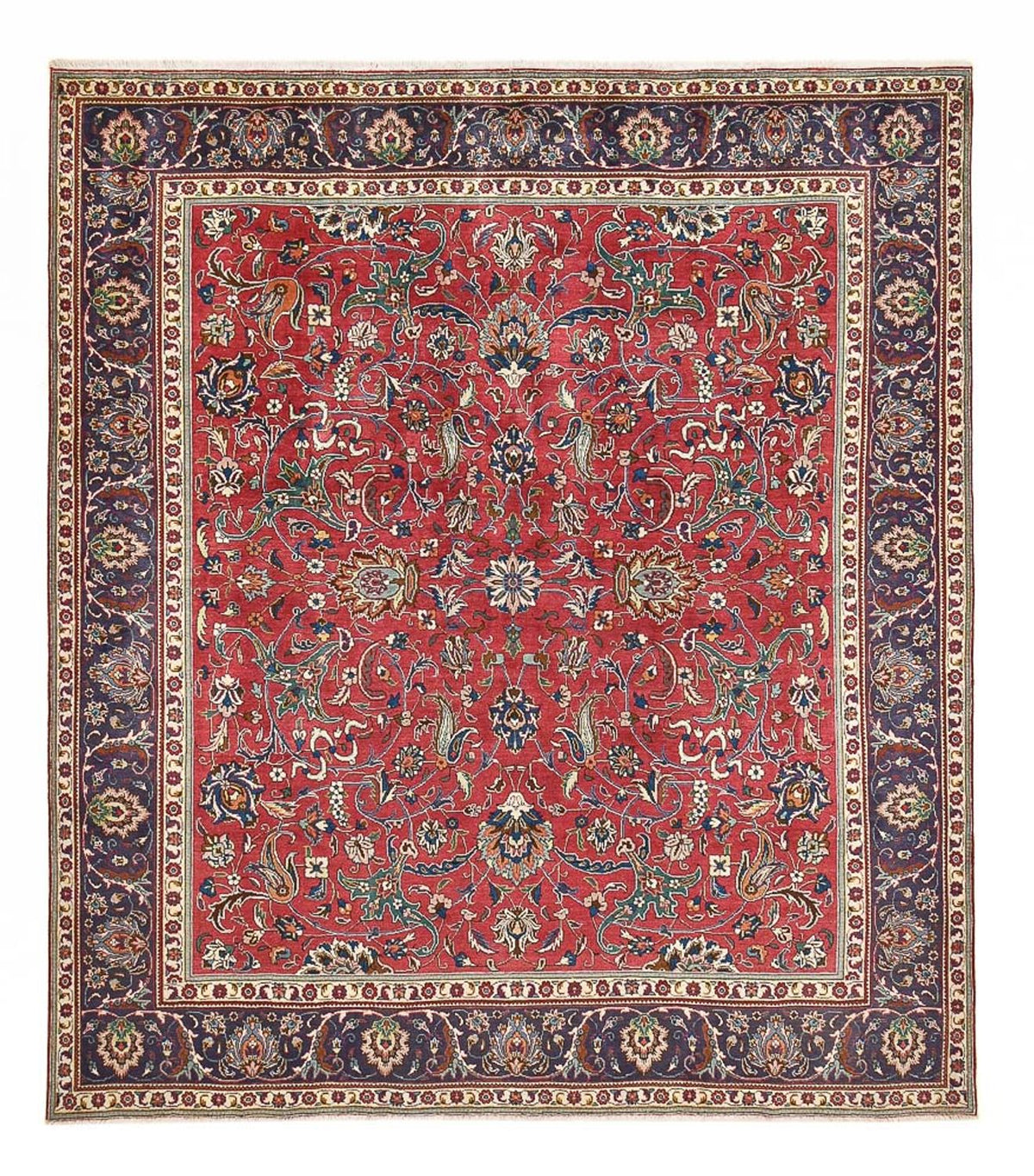 Persisk tæppe - Tabriz særlig form  - 348 x 307 cm - rød