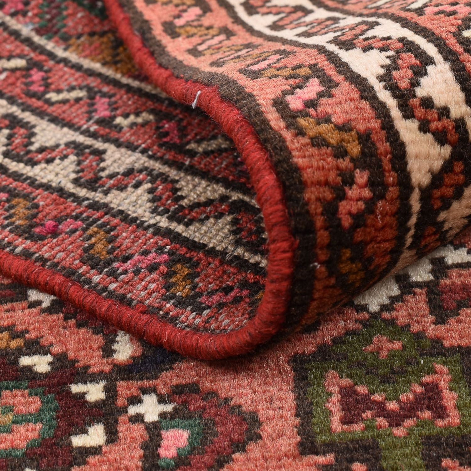 Løber Persisk tæppe - Nomadisk - 190 x 69 cm - mørkerød