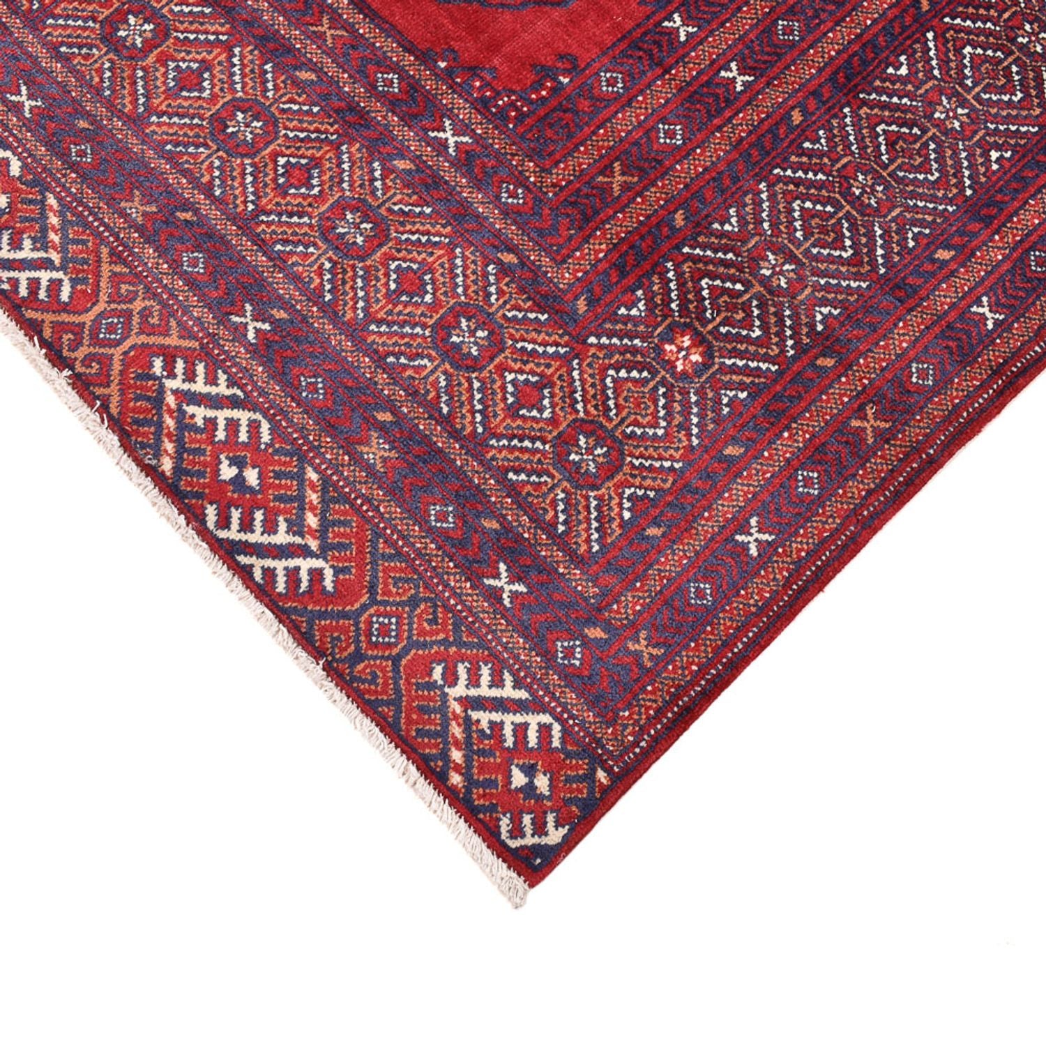 Turkaman-tæppe - 339 x 255 cm - rød
