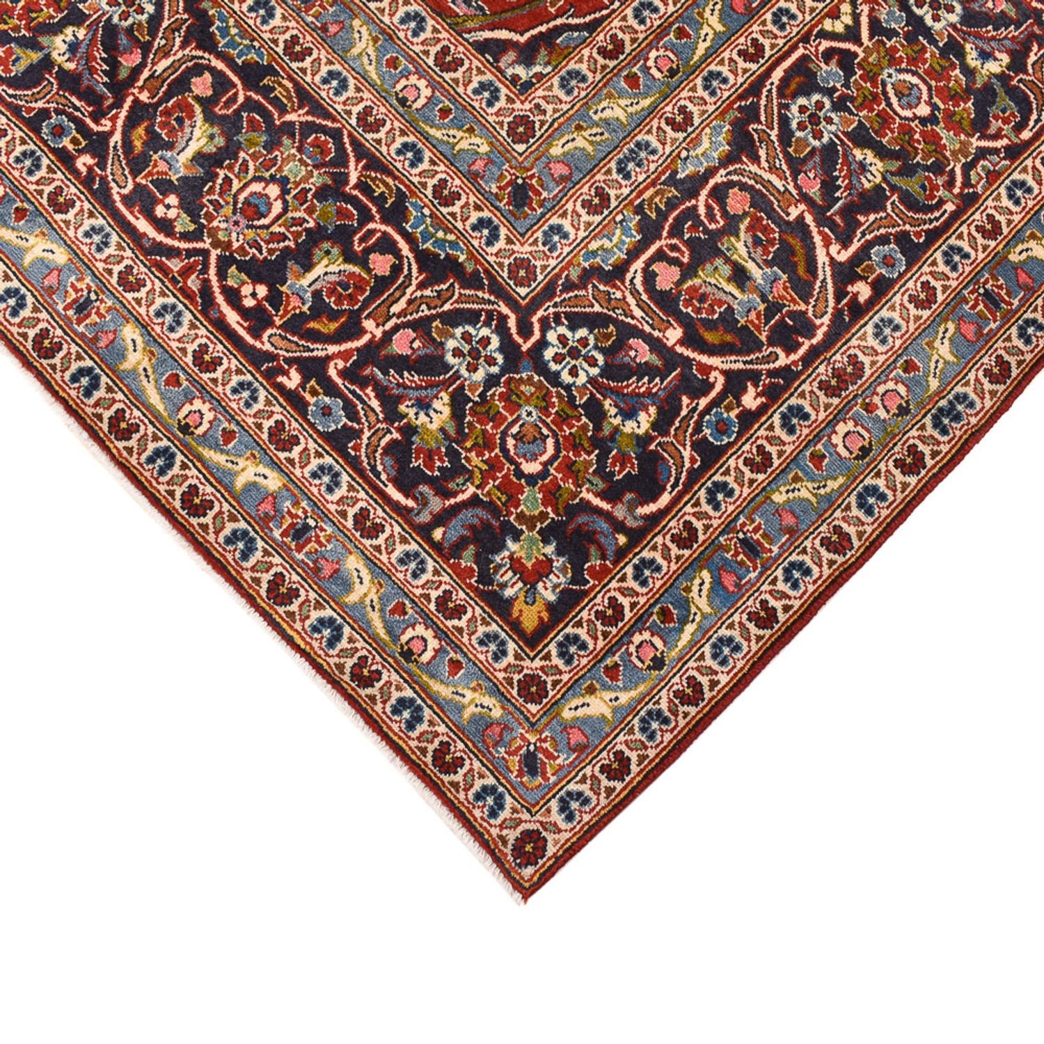 Persisk tæppe - Keshan - 253 x 225 cm - rød