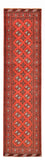 Løber Turkaman-tæppe - 376 x 98 cm - rød