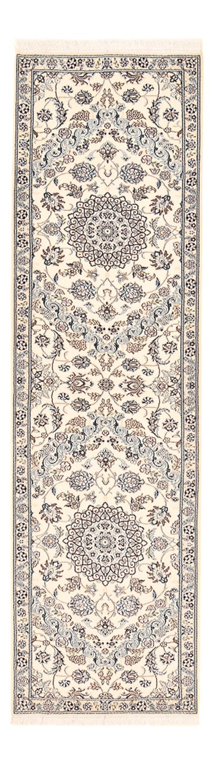 Løber Persisk tæppe - Nain - Royal - 303 x 86 cm - hvid