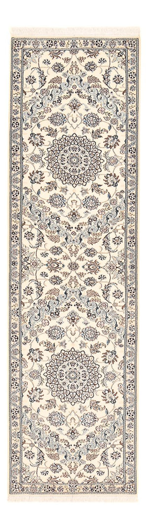 Løber Persisk tæppe - Nain - Royal - 303 x 86 cm - hvid