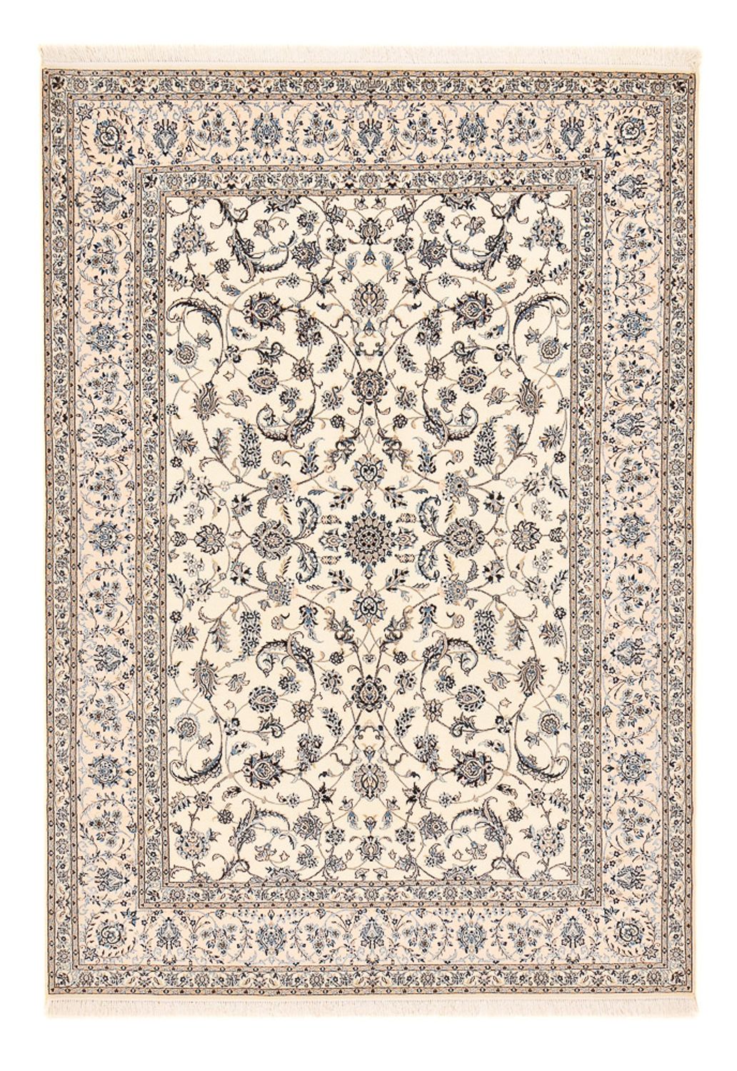 Persisk tæppe - Nain - Premium - 297 x 205 cm - hvid