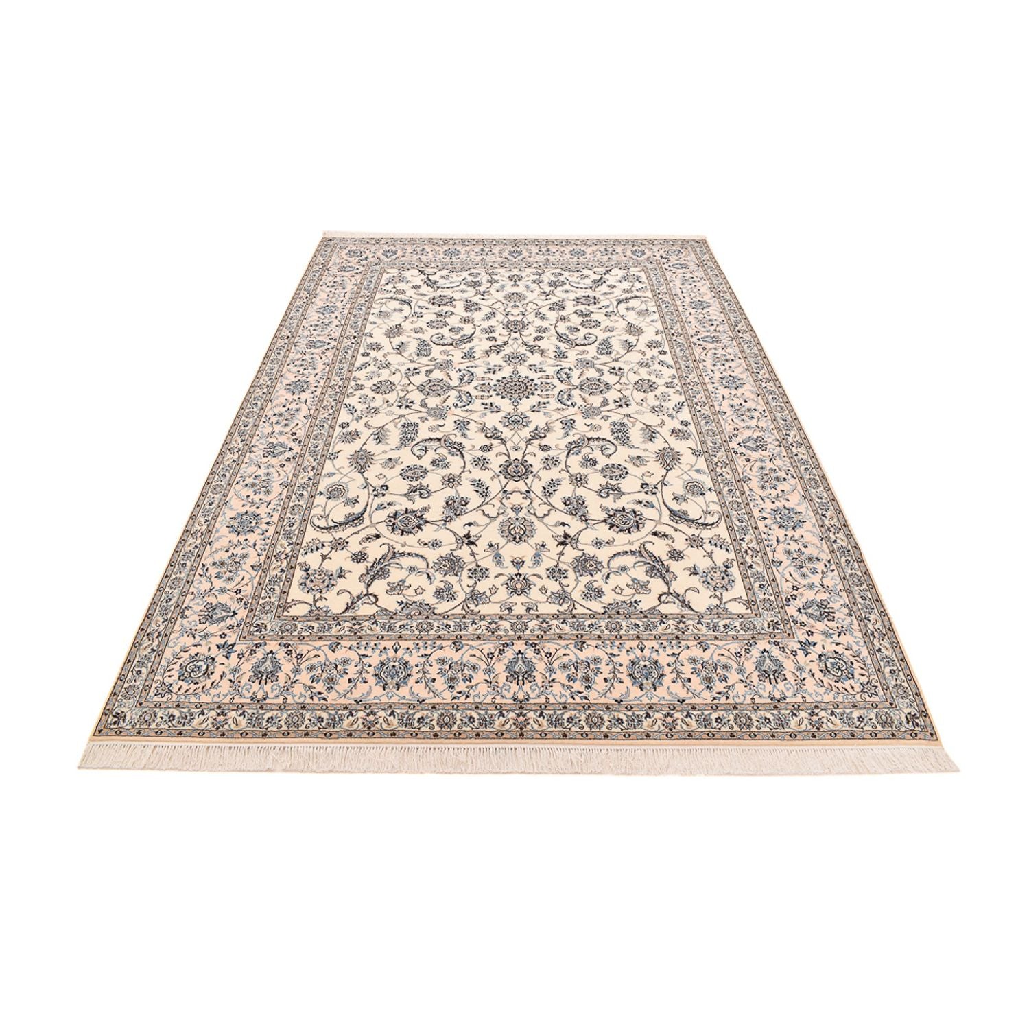 Persisk tæppe - Nain - Premium - 297 x 205 cm - hvid