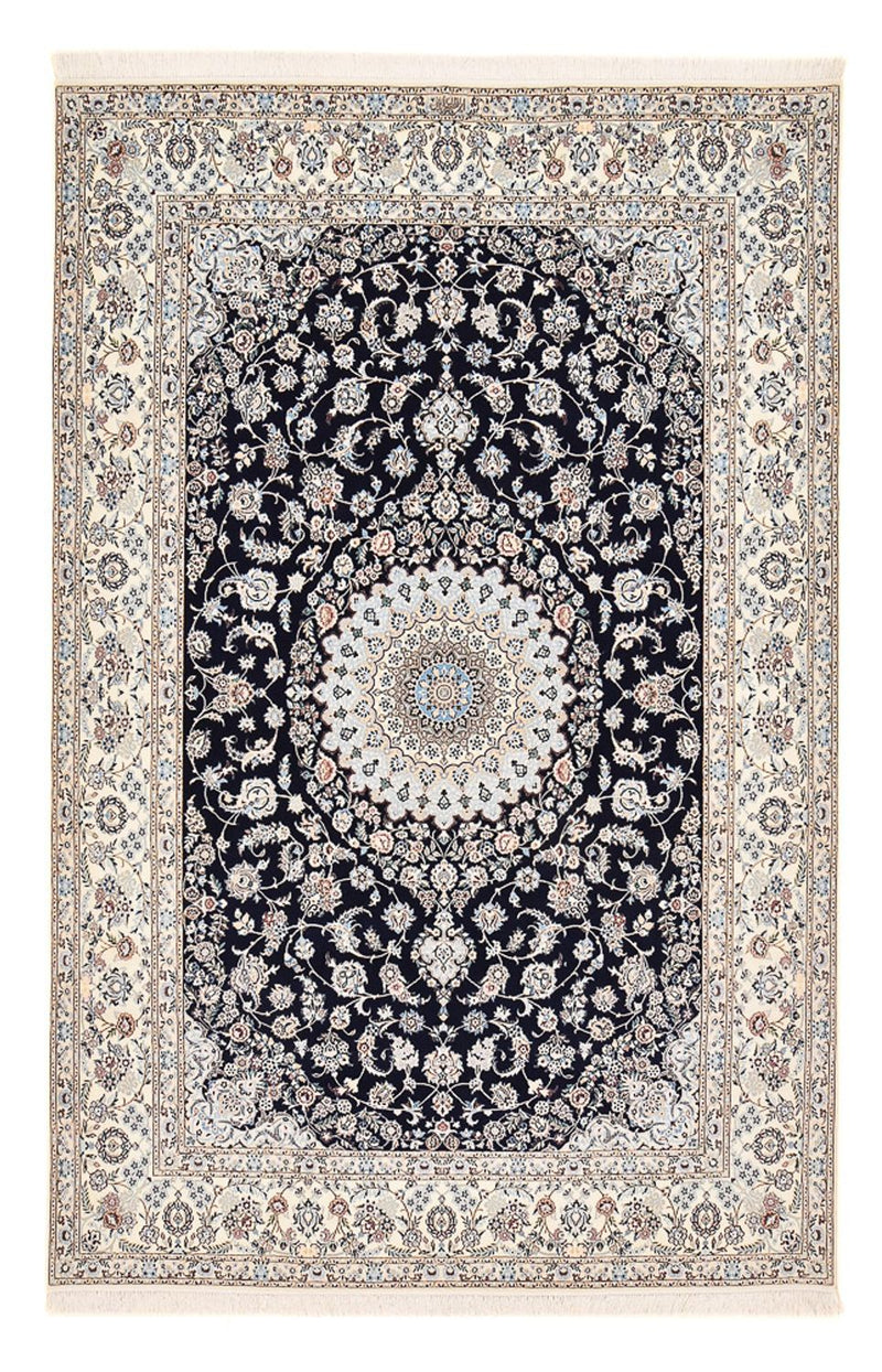 Persisk tæppe - Nain - Premium - 313 x 213 cm - mørkeblå