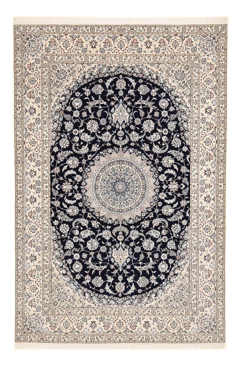 Persisk tæppe - Nain - Premium - 317 x 212 cm - mørkeblå