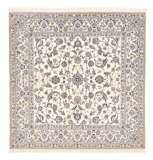 Persisk tæppe - Nain - Premium firkantet  - 212 x 212 cm - hvid