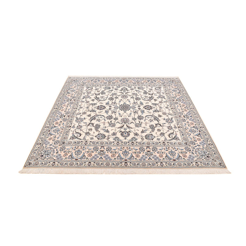 Persisk tæppe - Nain - Premium firkantet  - 212 x 212 cm - hvid