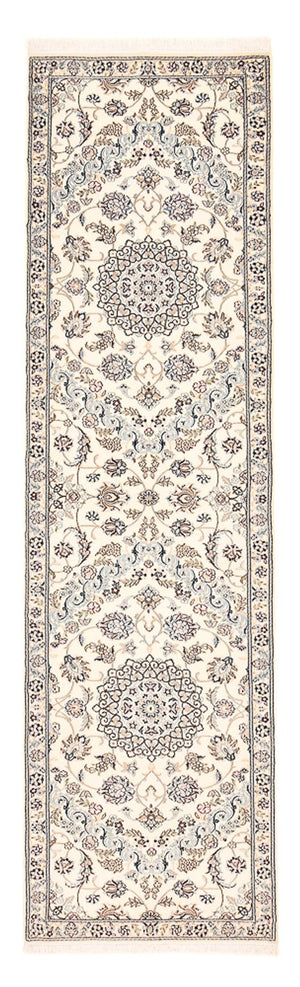 Løber Persisk tæppe - Nain - Royal - 330 x 90 cm - hvid