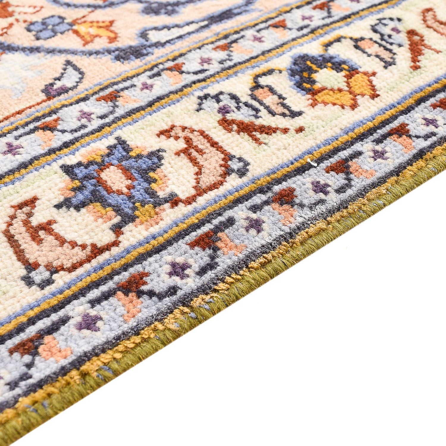 Persisk tæppe - Keshan - 382 x 275 cm - lys beige