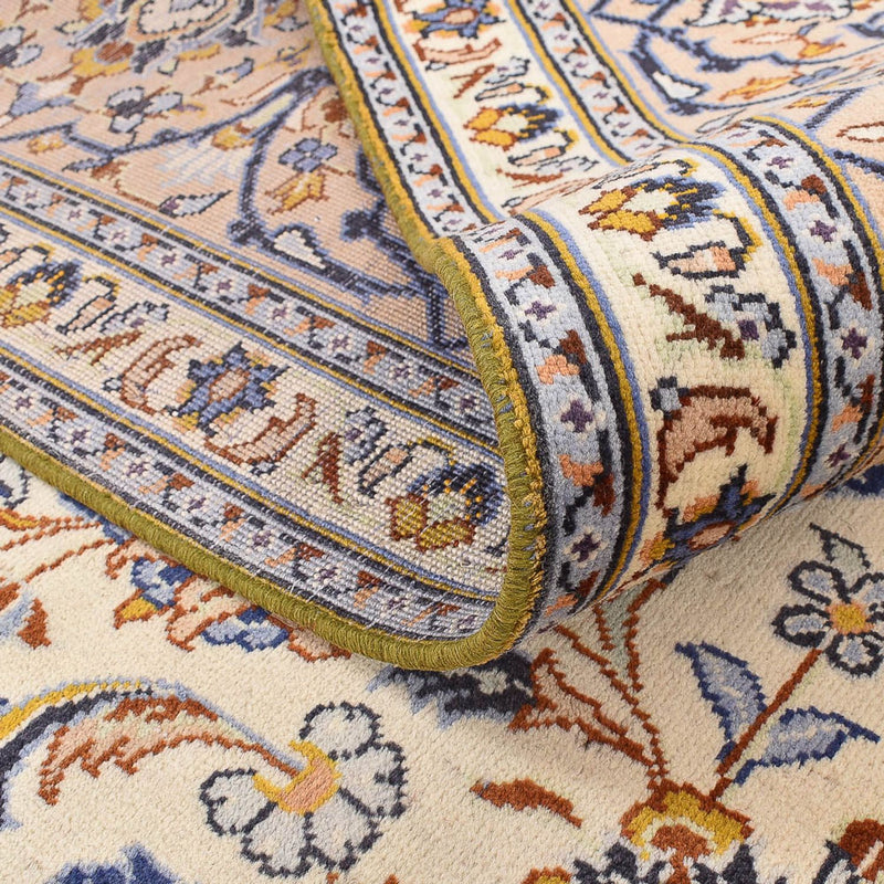 Persisk tæppe - Keshan - 382 x 275 cm - lys beige