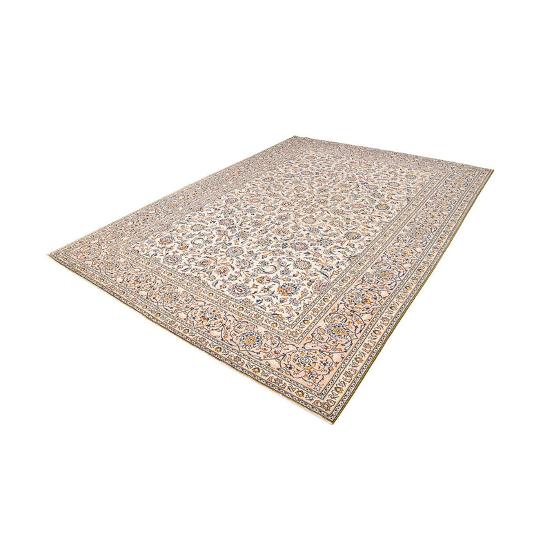 Persisk tæppe - Keshan - 382 x 275 cm - lys beige